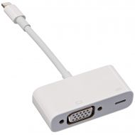 Apple MD825AMA Lightning to VGA Adapter for iPhones, iPads - Retail Packaging (Refurbished)