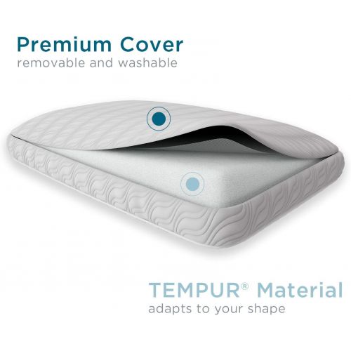 템퍼페딕 Tempur-Pedic TEMPUR-Adapt ProLo King Size Pillow, for Sleeping, Extra Soft Support, Low Profile Washable Cover, Assembled in The USA, 5 YR Warranty