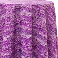 Ultimate Textile Desert Violet 96-Inch Round Patterned Tablecloth