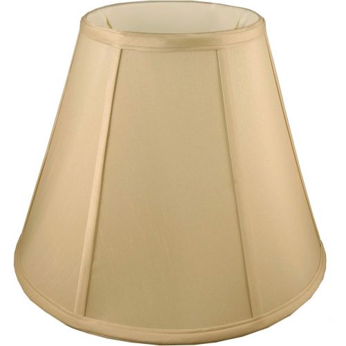  American Pride Lampshade Co. American Pride 5x 8x 7 Round Soft Shantung Tailored Lampshade, Honey