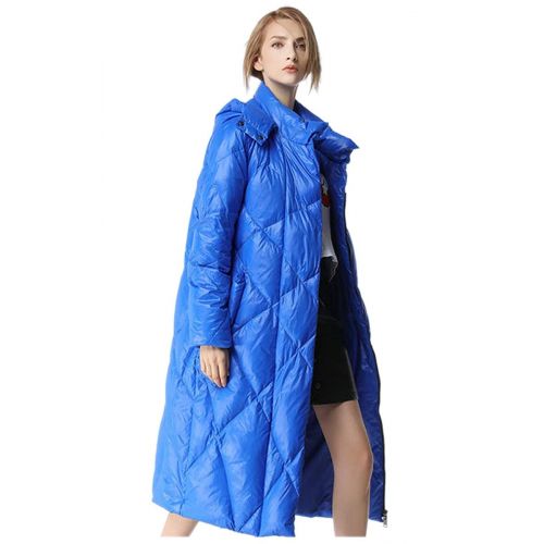  Ursfashion Women Oversized Big Blue Coat White Duck Down Garment Outdoor Wear