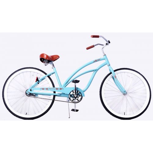  FITO Fito Anti Rust & Light Weight Aluminum Alloy Frame, Marina Single 1-speed Women - Sky Blue, 26 Wheel Beach Cruiser Bike