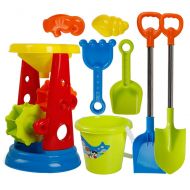 AODLK New 8 Pcs Plastic Beach Tools Set Sand Playing Toys Kids Fun Water Beach Seaside Tools Gifts Great Beach Toys for Boys Girls Easy Clean and Store