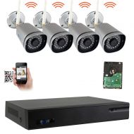 GW Security Inc GW 8 Channel 5MP 1920P H.265 Wireless WiFi Security Camera System (NVR Kit) - 8 x HD 1920P Video & Audio Surveillance OutdoorIndoor Wireless IP Cameras Built-in Microphone, 100FT