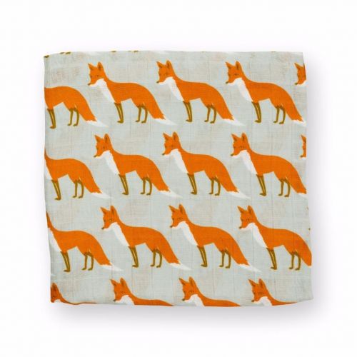  Milk Barn Baby Swaddle Baby Blanket Orange Fox