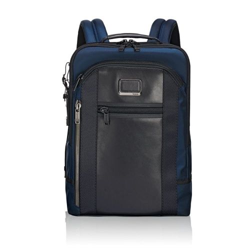 투미 Tumi Mens Alpha Bravo Davis Backpack, Navy, Blue, One Size