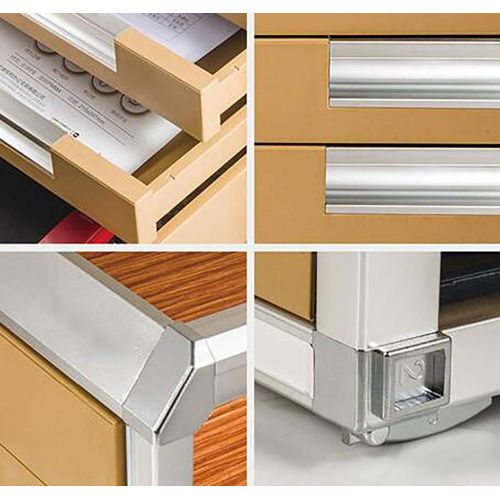  ZCCWJG File cabinets Storage Drawer Desk Storage Box Lockable File Cabinet A4 Office (Color : A)