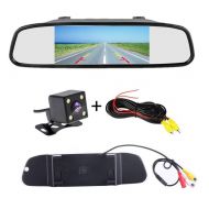 Podofo podofo Super Mini Backup Camera & 4.3 Car TFT LCD Mirror Monitor, Night Vision Waterproof Camera Parking Reverse System Assembly