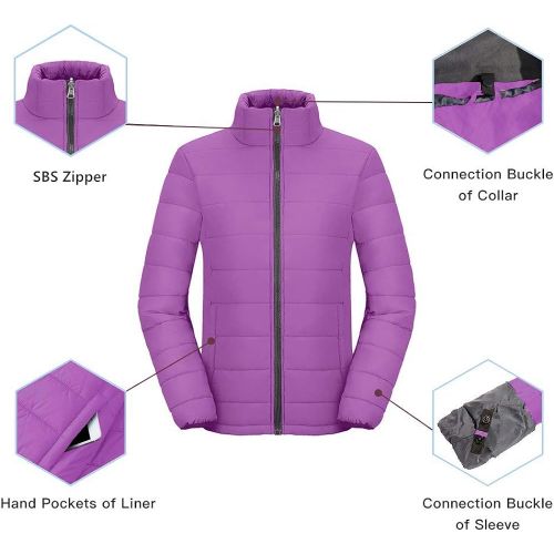  [아마존 핫딜] Wantdo Womens 3-in-1 Waterproof Ski Jacket Interchange Windproof Puffer Liner Warm Winter Coat Insulated Short Parka