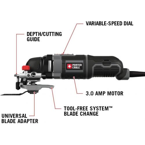  PORTER-CABLE PCE605K52 3-Amp Oscillating Multi-Tool Kit with 52 Accessories