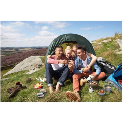  TAESOUW-Camping Lightweight Outdoor Collapsible Camping Cookware Mess Kit Pot Pan Kettle Stove Aluminium Cooking Equipment Backpacking Cookset with Mesh Bag for 2-3 Person Outdoor Camping