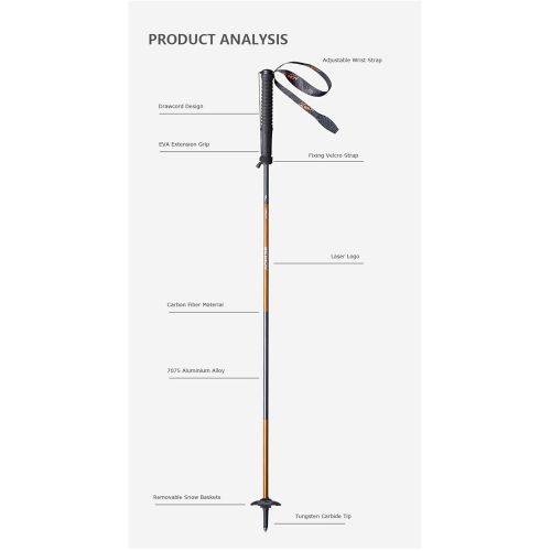  AONIJIE 2 PCS Trekking Poles - Ultralight, Collapsible, Shock - Absorbent, Quick Locks, Aluminum 7075 Hiking & Walking Sticks with EVA Grips