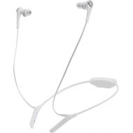 Audio-Technica ATH-CKS550BTWH Solid Bass Bluetooth Wireless In-Ear Headphones with Mic & Control, White