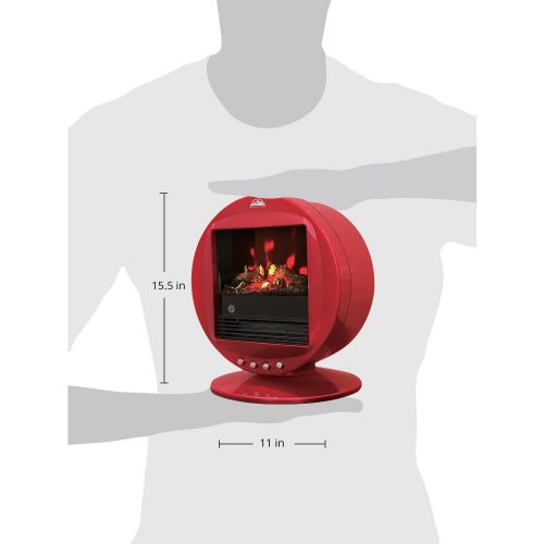  Himalayan Glow Himalayan glow HH-2001R Rotatable Electric Fireplace Heater, Red Himalayan 1500W Electric Fireplace Heater comforts of home ,living room and study room with Auto-temperature adjust