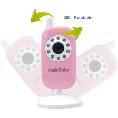  HelloBaby Wireless Video Baby monitor Security Camera with 2-way Talk & Night Vision and...