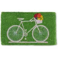 Abbott Collection Coir Bicycle w/Flowers Doormat