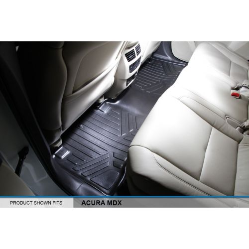  MAXLINER Floor Mats 2 Row Liner Set Black for 2014-2019 Acura MDX (No Hybrid Models)