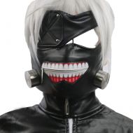 Xcoser Scary Ken Kaneki Mask Wig Cosplay Props for Halloween Costume