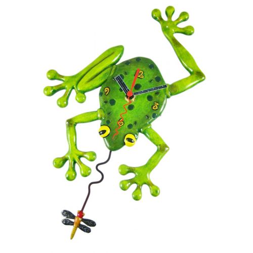  Allen Designs Frog Fly Pendulum Clock