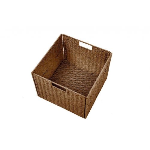  Trademark Innovations Foldable Storage Basket with Iron Wire Frame by (Set of 4), Brown