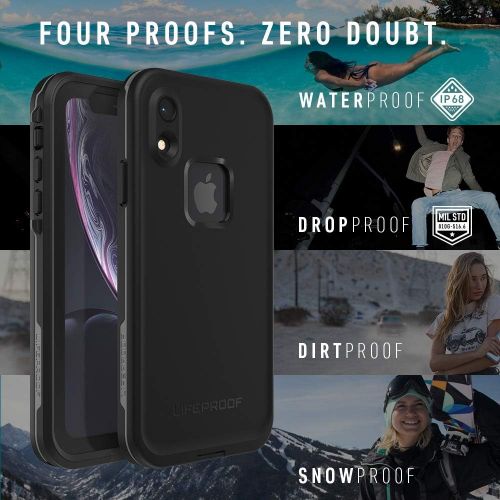  Visit the LifeProof Store Lifeproof FR SERIES Waterproof Case for iPhone XR - Retail Packaging - ASPHALT (BLACK/DARK GREY)