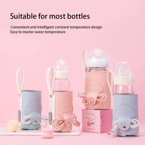  poetryer Babyflaschen Warmer Flaschenwarmer Flaschenisolationsdecke Universal-Heizmanschette USB-Ladekonstante Temperatur Milchflaschenspender Heizung