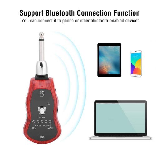  Vbestlife Guitar Synthesize Effector,Portable Bluetooth Guitar Effector 3.5mm Output Jack 5 Sound Modes for Electric Guitar Bass Violin