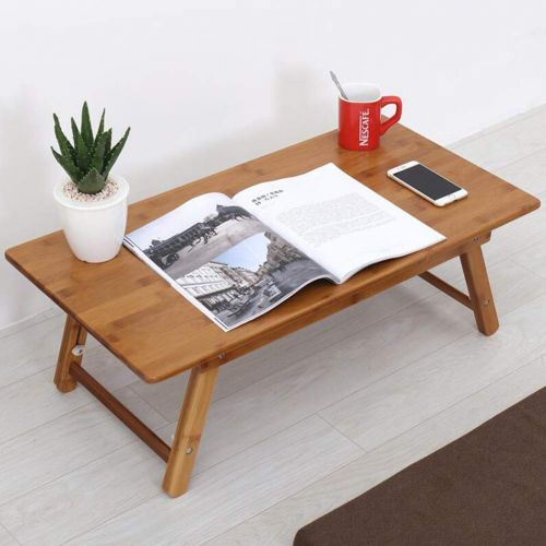  Honey Laptop Table Solid Wood Foldable Height Adjustable Square Low Table 75 40 26cm