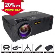 ONE·MIX Video Projector, ONEMIX 2400 Lumens LED Full HD Home Theater Projector with Tripod, Big Display Mini...