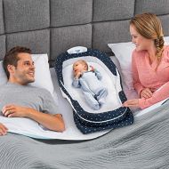 Baby Delight Snuggle Nest Surround Extra-Long Portable Infant Sleeper in Navy Swiss