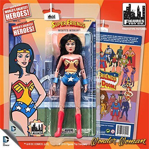  Figures Toy Company Super Friends Retro 8 Inch Action Figures Series 2: Wonder Woman