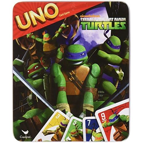 마텔 Mattel UNO Card Game in Tin Box: TMNT Teenage Mutant Ninja Turtles