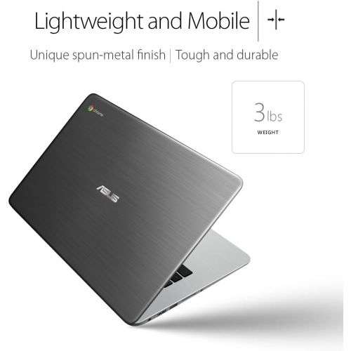 아수스 Asus ASUS Chromebook C301SA-DS02 13.3 Inch (Intel Quad-Core Celeron, 4GB, 16GB eMMC, Metallic Grey)