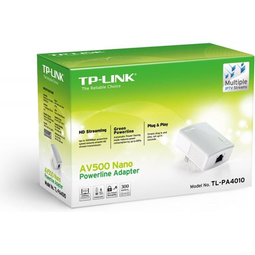 TP-LINK TP-Link AV500 Nano Powerline Adapter, up to 500Mbps (TL-PA4010)