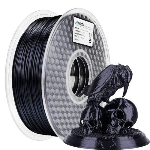  AMOLEN 3D Printer Filament, Silk Purple 1.75mm PLA Filament +- 0.03 mm, 1KG(2.2LB), includes Sample Glow in the Dark Blue Filament - 100% USA
