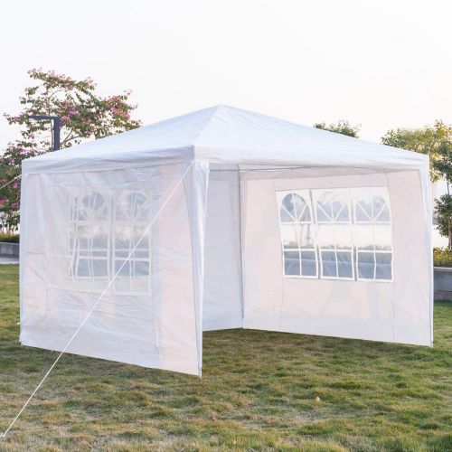  Mytunes 3 x 3m Three Sides Waterproof Tent with Spiral Tubes White
