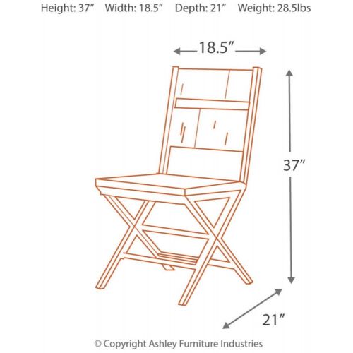  Signature Design by Ashley Ashley Furniture Signature Design - Kavara Dining Room Chair - Medium Brown
