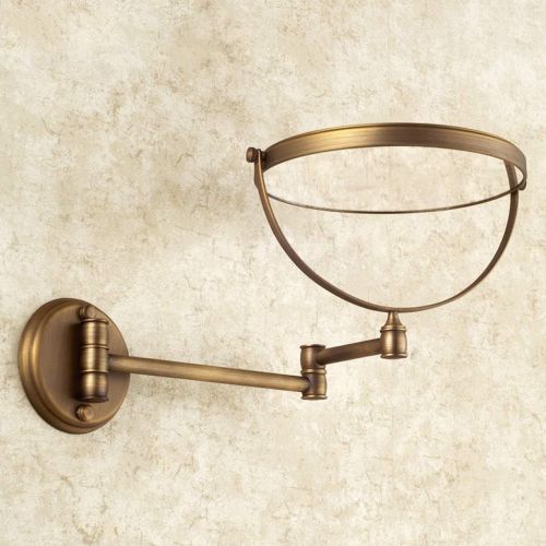  BYCDD Makeup Mirror Wall Mounted, Adjustable Bathroom Vanity Mirror Double Sided Extension Beauty Mirror,Bronze_8 inch