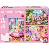[아마존핫딜]Schmidt Spiele Puzzle 56217, rosa, Marchenhafte Prinzessin, 3x24 Teile