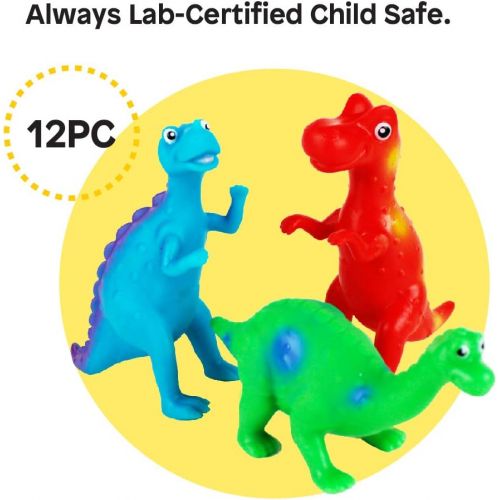  Boley Learning Lootbox Educational Toys for Kids & Toddlers - 12 Piece Toy Dinosaur Figures - Including T-Rex, Brontosaurus & More
