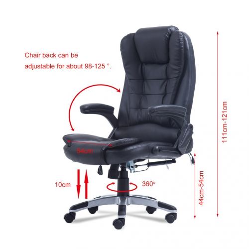  Coldcedar Upgrade DIY Massage Chair | 360° Swivel Home Office Gaming Chair with Massage Function | Executive 6 Point Ergonomic Vibrating Chair -Without HEATING Function -Height Adj