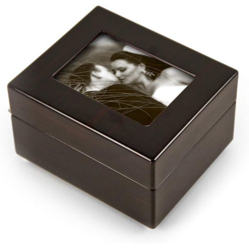  MusicBoxAttic Sleek And Modern 4.5 X 3.5 Photo Frame Musical Jewelry Box - Over 400 Song Choices - Stand 8y Me