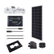 Renogy 200 Watts 12 Volts Monocrystalline Solar RV Kit Off-Grid Kit with 30A PWM LCD Charge Controller + Mounting Brackets + MC4 Connectors + Solar Cables + Cable Entry housing