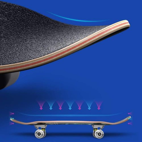  KYCD Trend Doppelseitiges Farbdruck-Skateboard, Professionelles Skateboard, Geeignet fuer Anfaenger, Kinder, Erwachsene, Jugendliche (Farbe : B)