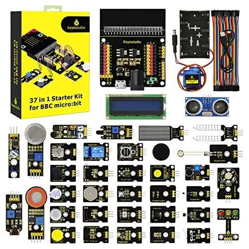  KEYESTUDIO 37 Sensors in 1 Box Starter Kit for BBC Micro:bit with Tutorial (Excluding Micro:bit Board)