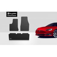 ToughPRO Cargo/Trunk Mat Compatible with Tesla Model S - All Weather - Heavy Duty - (Made in USA) - Black Rubber - 2012, 2013, 2014, 2015, 2016, 2017, 2018, 2019, 2020