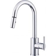Danze D453558SS Parma Trim Line Single Handle Pull-Down Kitchen Faucet with SnapBack Retraction, Stainless Steel