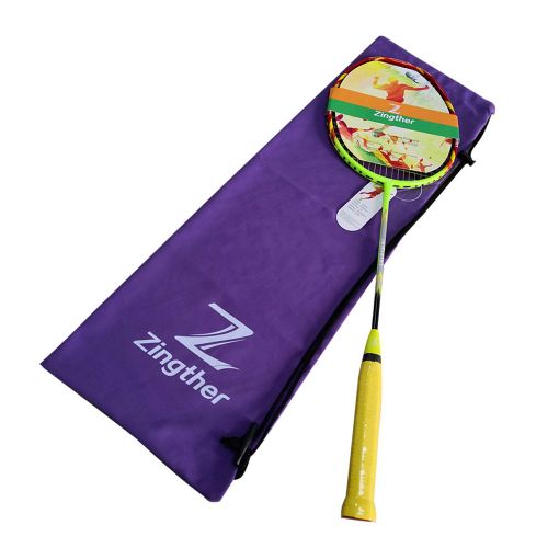  Zingther Professional Badminton Rackets for Kids, Light Carbon Badminton Racquets,Including Cover, 82+-2g Weight, Tension Up to 32lb, Strung at 22lb (1-Pack,Pre-Strung at 22lb)