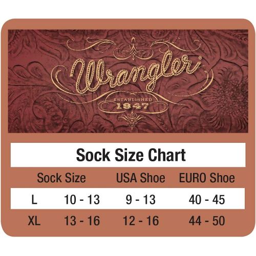  Wrangler Mens Western Boot Socks (Pack of 3)
