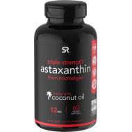 [아마존 핫딜] [아마존핫딜]Sports Research Triple Strength Astaxanthin (12mg) with Organic Coconut Oil for Better Absorption - 60 softgels